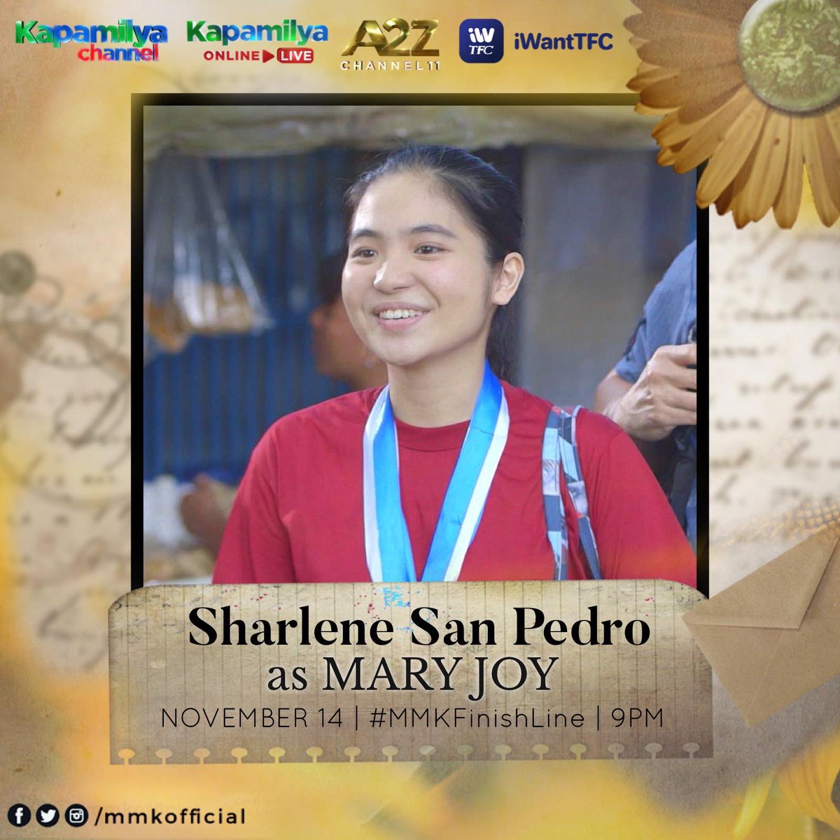 MMKOfficial's tweet photo. Muling samahan si Joy sa kanyang takbo patungo sa pangarap ngayong Sabado sa #MMKFinishLine! 

9PM sa Kapamilya Channel, Kapamilya Online Live, iWant TFC at 8:45PM sa A2Z Channel 11. https://t.co/pkutBwWDHk