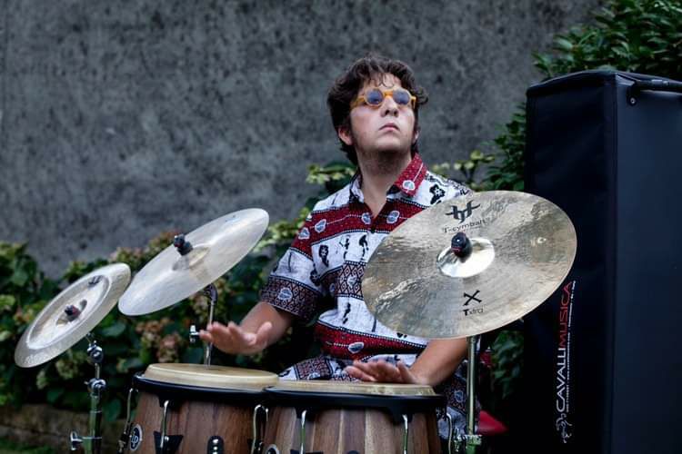 TCYMBALS's tweet image. Drummer / Percussionist Edoardo Bolamperti with his T-cymbals set up.

#tcymbals #cymbals