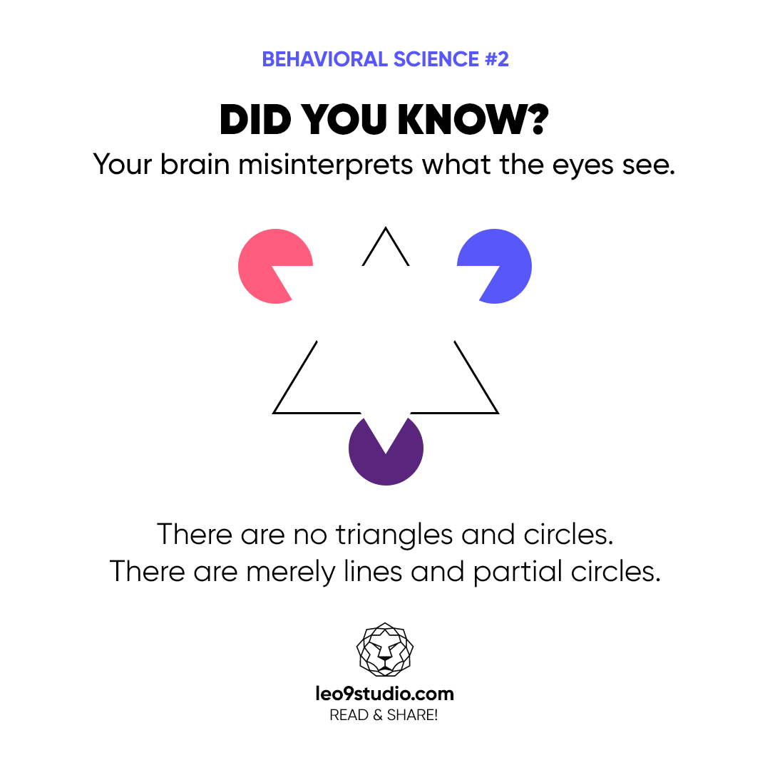 leo9_design's tweet photo. Your brain completes the missing shapes to form a complete story and to give meaning to these shapes!
#justdesignthings #sciencefacts #facts #hacks #design #marketing #brain https://t.co/ofss6EKAXk
