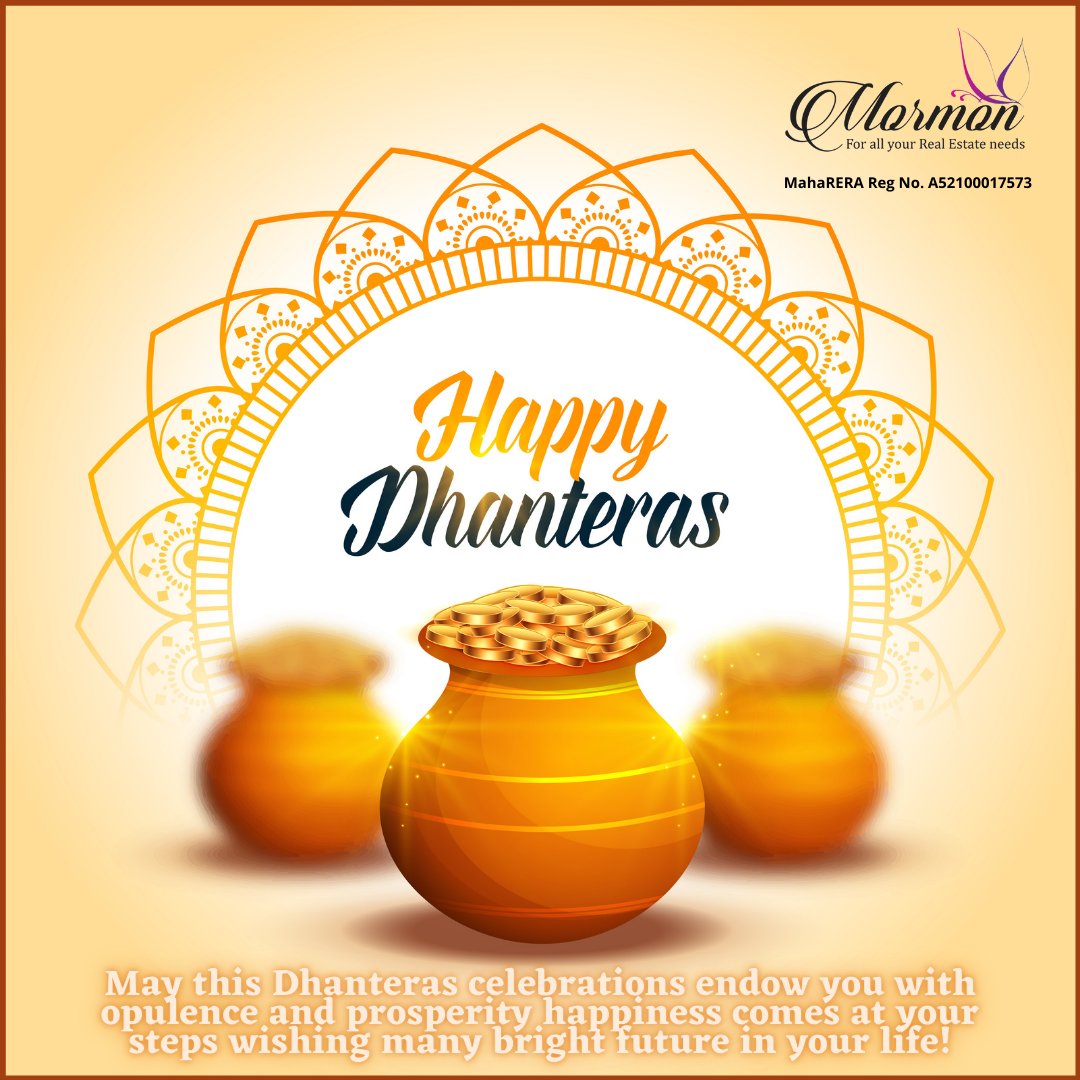MormonProperty's tweet photo. On this auspicious day, may your life shine like gold, shimmer like silver, and dazzle like platinum! Happy Dhanteras! #dhanteras #diwali #festival #happydhanteras #happydiwali #dhanteraswishes https://t.co/rMVtmsZ8xY