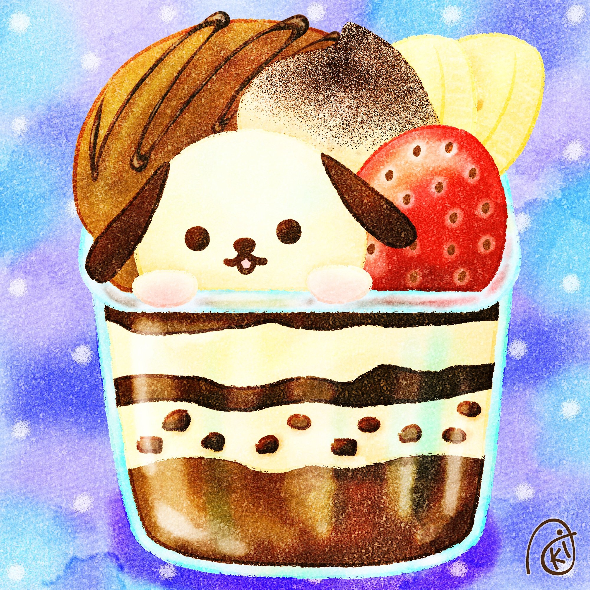Aki チョコレートパフェ イラスト お絵描き 犬 ワンワン チョコレートパフェ パフェ T Co 3klqi42ymc Twitter