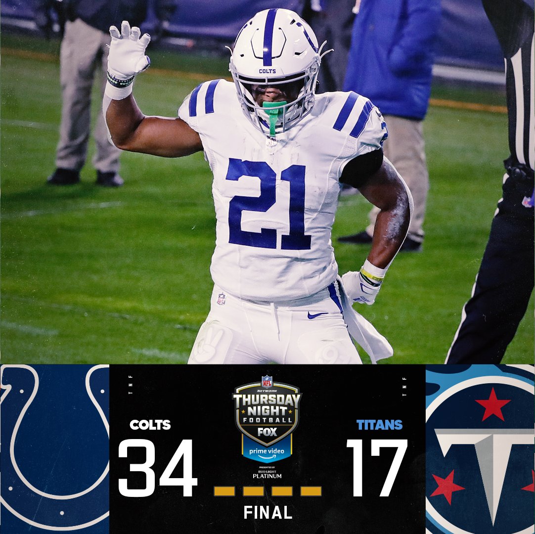 nflnetwork's tweet photo. The @colts get the W on #TNF!

They take over 1st place in the AFC South 🙌 https://t.co/sVaL3GJYqF
