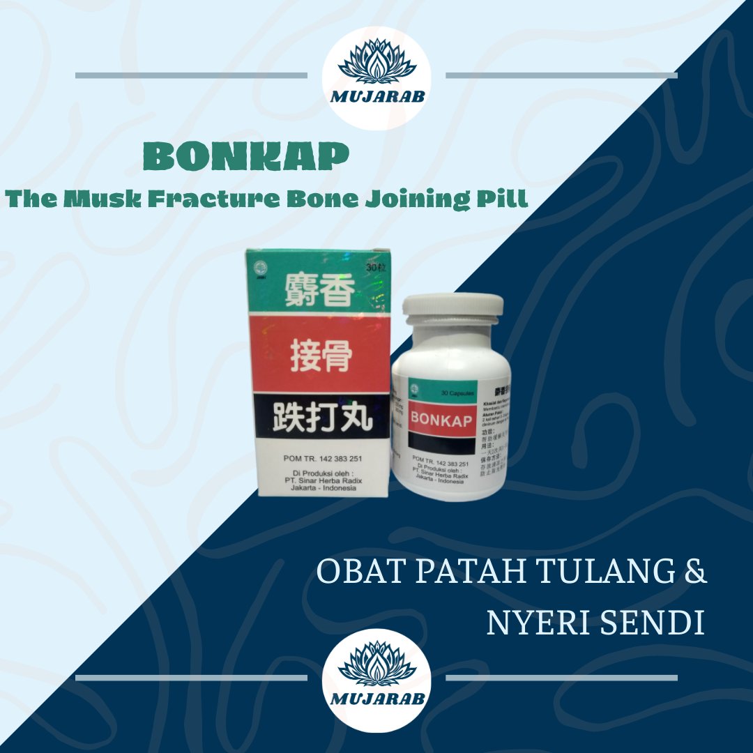 MujarabOfficial's tweet photo. Halo semuanya☺ Mujarab punya obat nih untuk mengobati patah tulang dan nyeri sendi namanya Bonkap di jamin mujarab banget deh😍
#mujarab #mujarabofficial #obatnyerisendi #obatviral #sinarherbaradix #obatchina #salamsehat #obatmujarab #obatcina https://t.co/gy7ktgnjEq