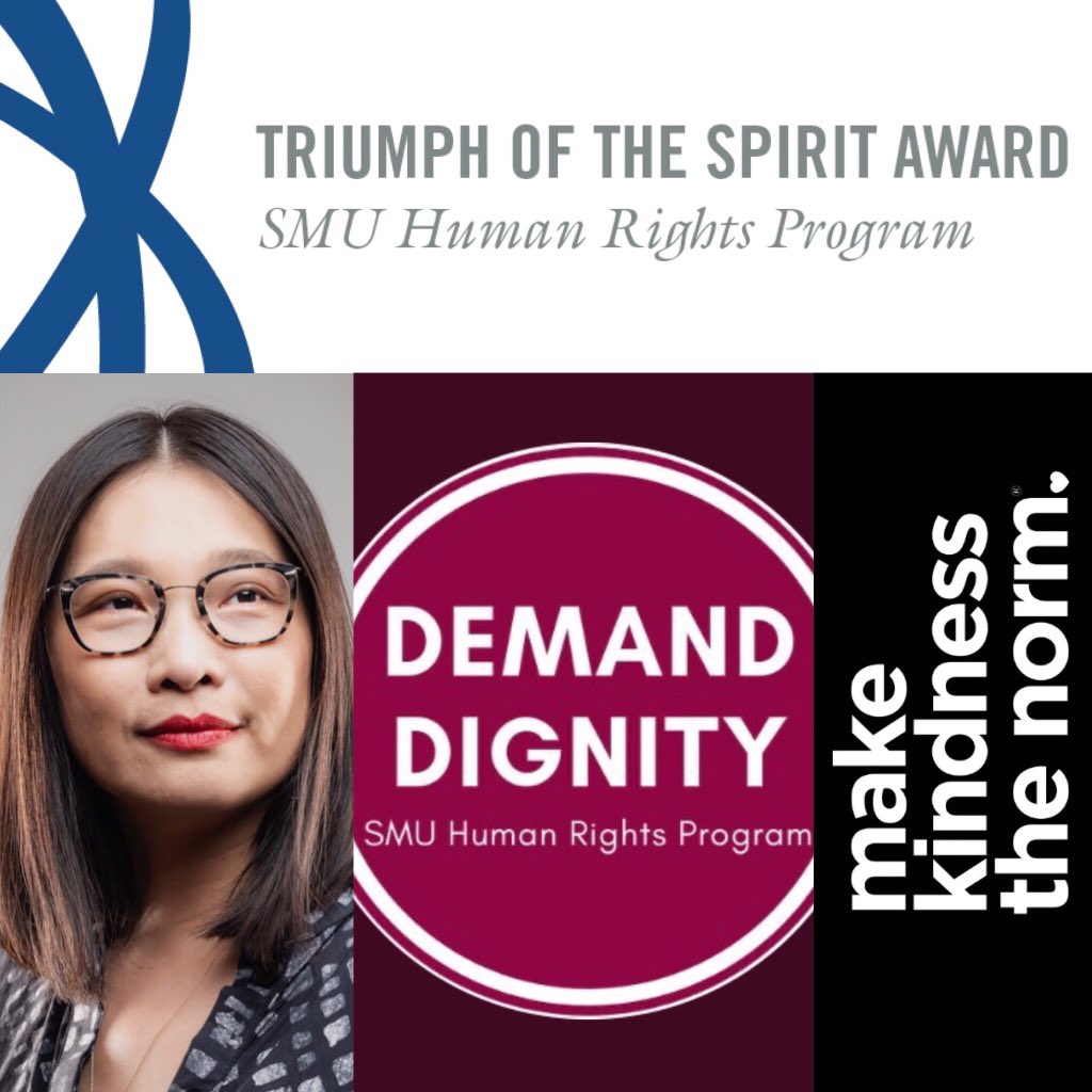 jinyahuang's tweet photo. Honored to be a 2021 Triumph of the Spirit Awardee - celebrate World Kindness Day with SMU Human Rights Program, which recognizes achievement &amp; innovation for justice &amp; peace globally and locally. Together, we impact our community &amp; demand dignity for all #SMUHumanRights #BBBB https://t.co/dh4CT9OTMb