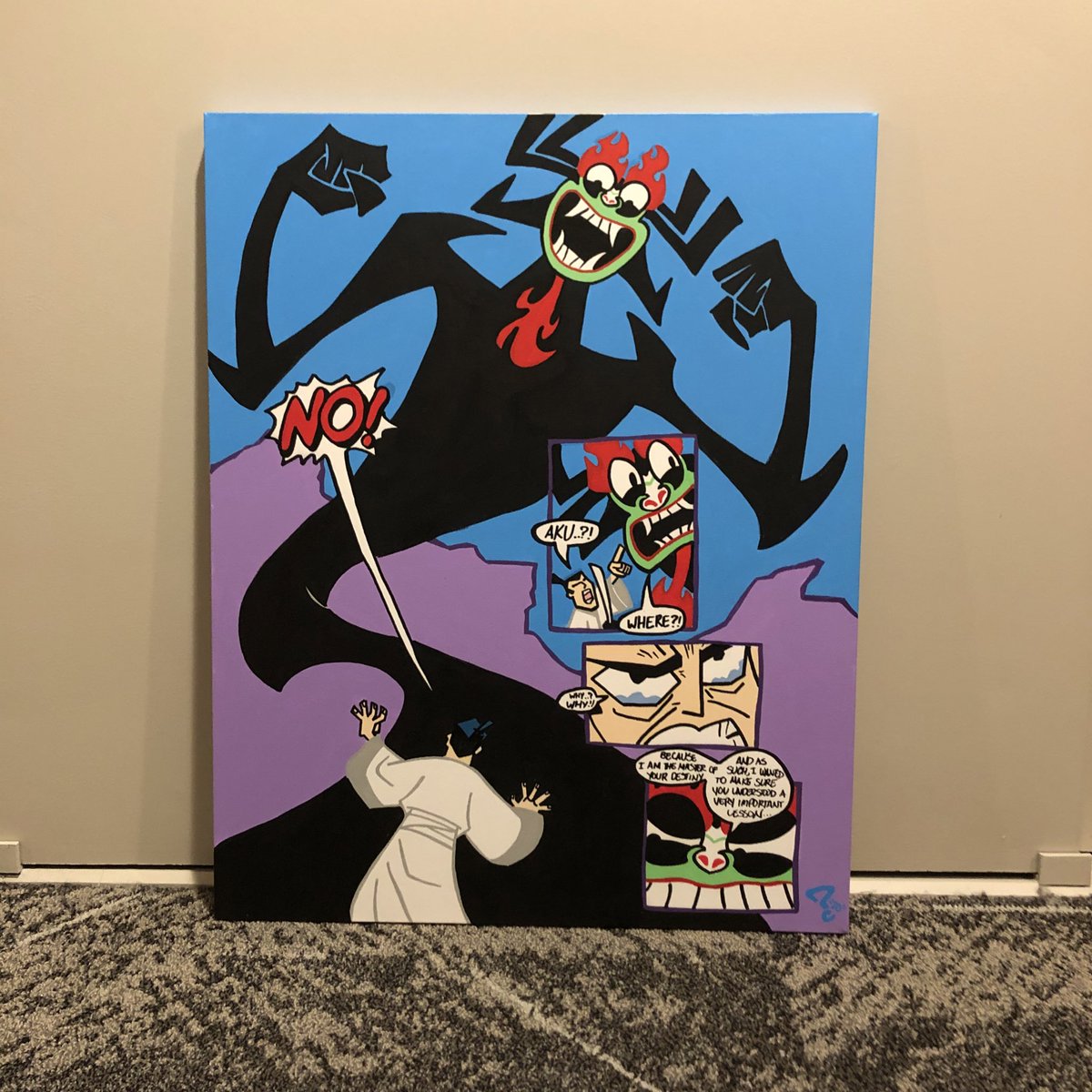 whobutPC's tweet photo. 2x3ft samurai jack acrylic on canvas commission
I’ll be posting some wall art soon 🌀 #PCasso #whobutPC #linkinbio https://t.co/xX883A0jJQ
