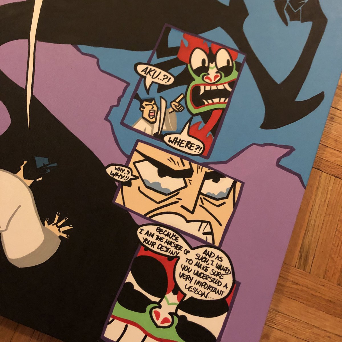 whobutPC's tweet photo. 2x3ft samurai jack acrylic on canvas commission
I’ll be posting some wall art soon 🌀 #PCasso #whobutPC #linkinbio https://t.co/xX883A0jJQ