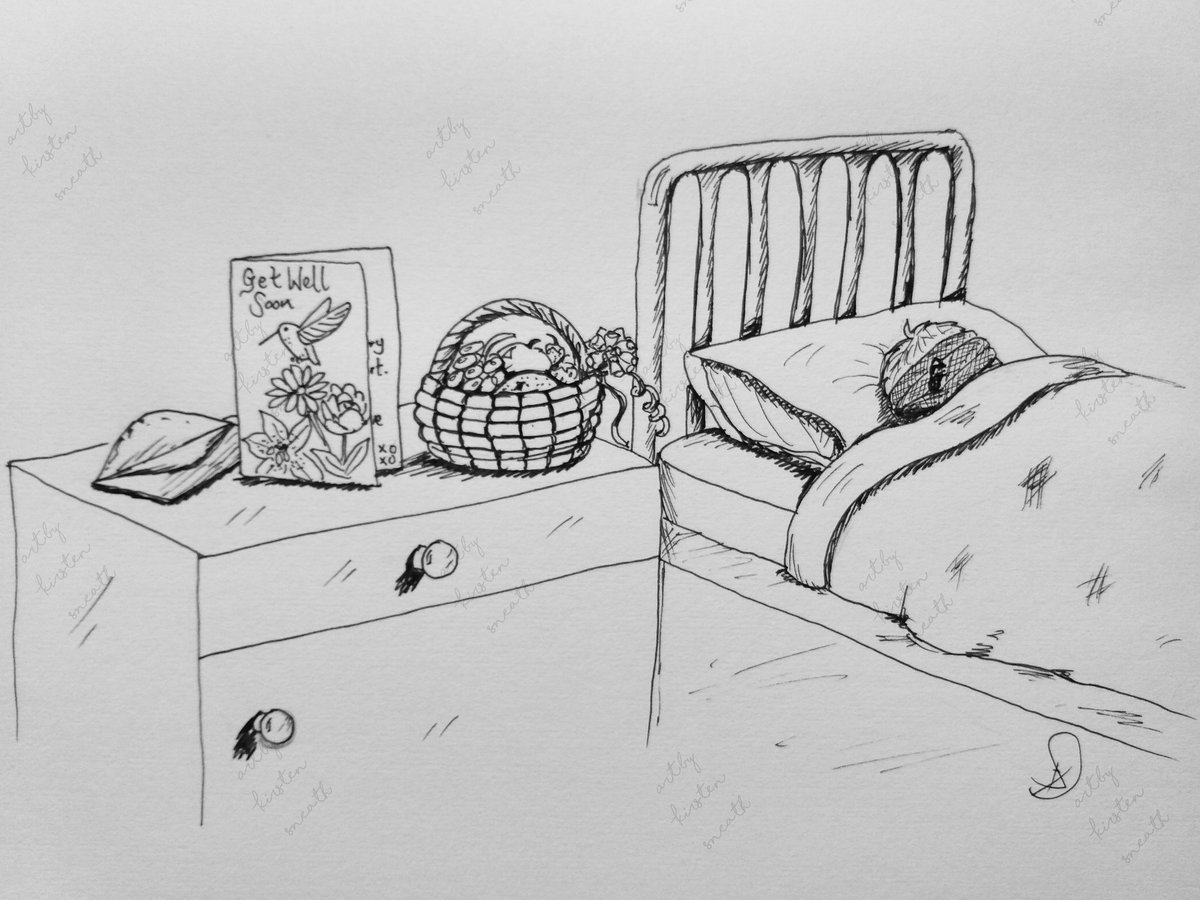 ksneathart's tweet photo. #Inktober52 prompt #Hurt #hummingbirdseries #getwellsoon #bumponthehead🤕 #inksketch https://t.co/MZYaUjJPKz