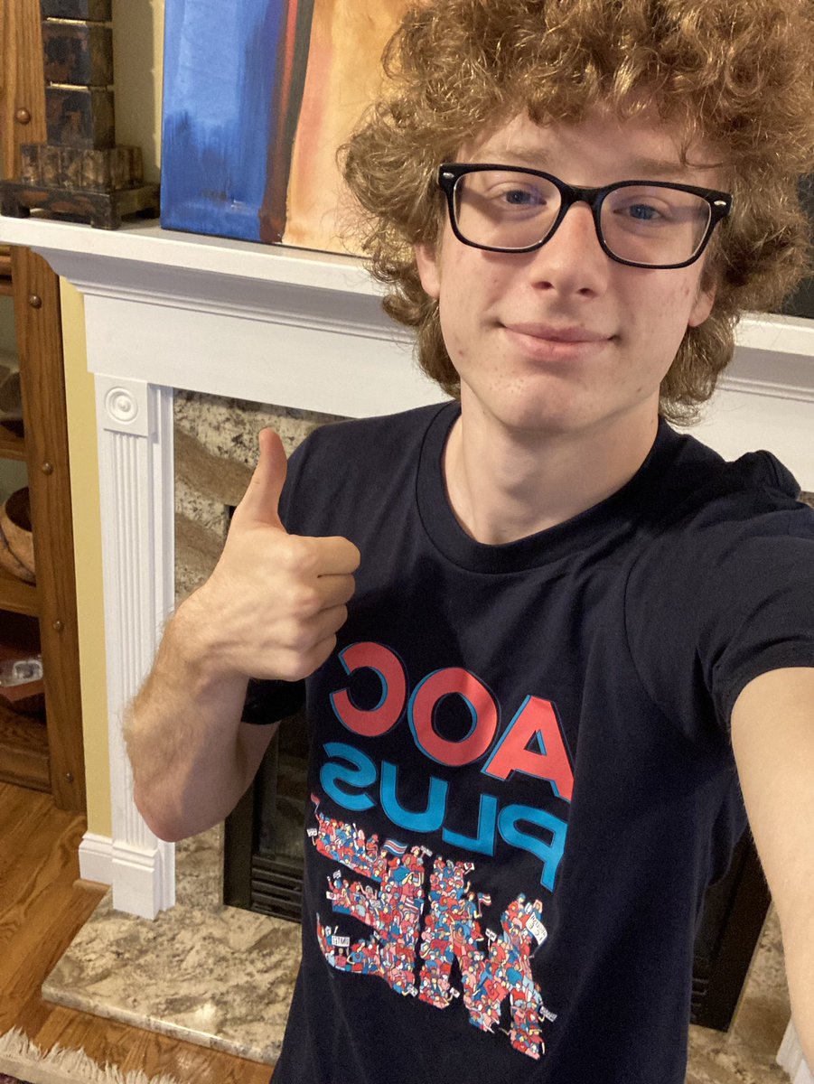 CundallJustin's tweet photo. @AOC love the new shirt. Gonna wear it while canvassing my area next time. Thanks for being such a big inspiration for millions across the country! #aocplusme #AOC https://t.co/dtptIonPFH