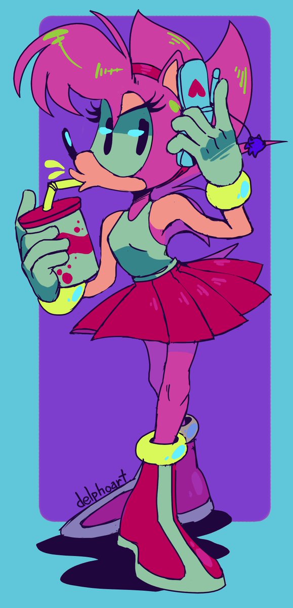 delphoart's tweet photo. an amy i did during a drawpile!
with and without leggings cause I couldn't decide which looks better 😅
#amyrose #sonic #SonicTheHedgehog https://t.co/zUdoQ7ond3