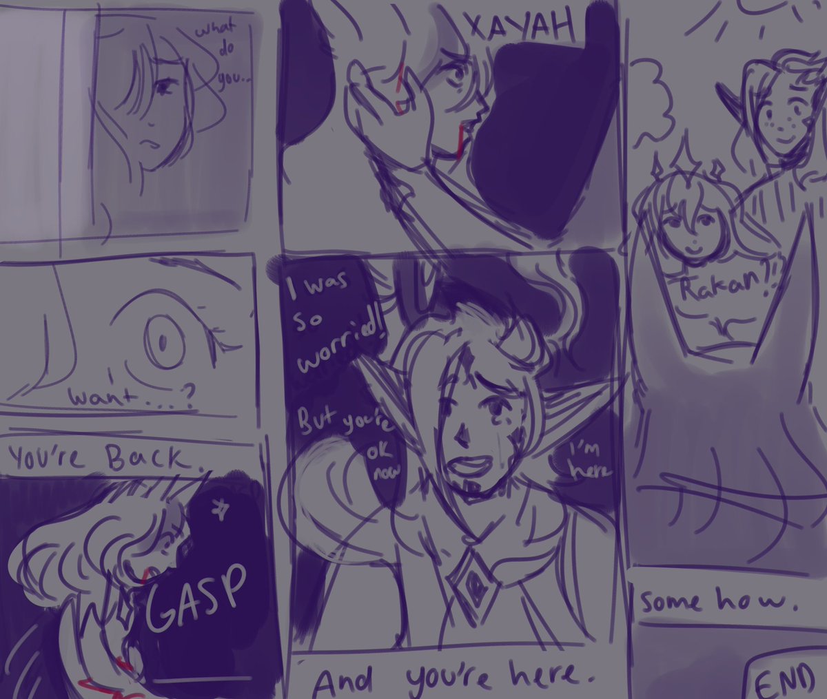 //blood, grief(?)

BONK I feel better now bc Soraka is gonna go bring the boy home safe, plus vent art makes the angsty go away #Starguardian #Xayah #Rakan 