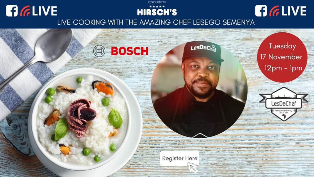 LesDaChef's tweet photo. Join myself and @BoschHomeSA online next week Tuesday. Will be cooking live on FB and if you tune in there is a chance at winning some awesome Bosch prizes. #CookLikeABosch
Link to book a slot: https://t.co/pnfQeae0ea https://t.co/Sel8nvge0b