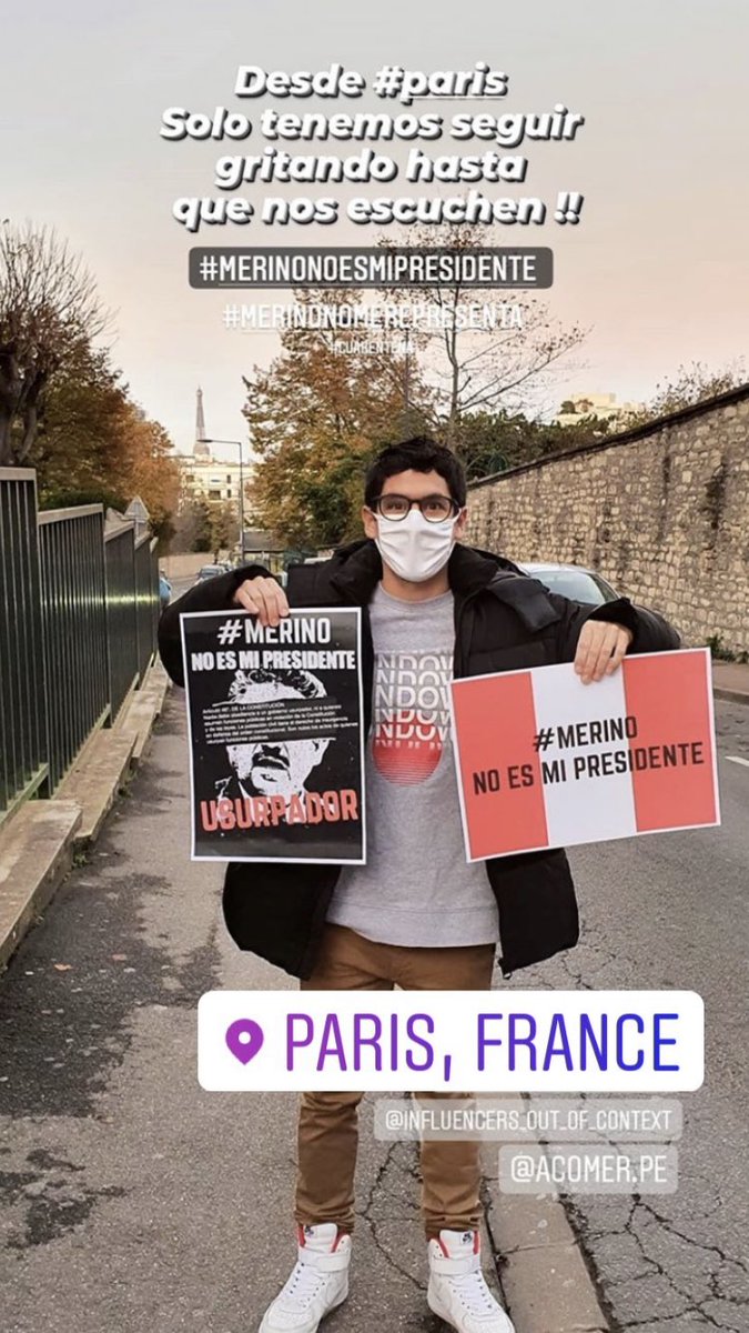 peruvian people from all around the world are protesting as well