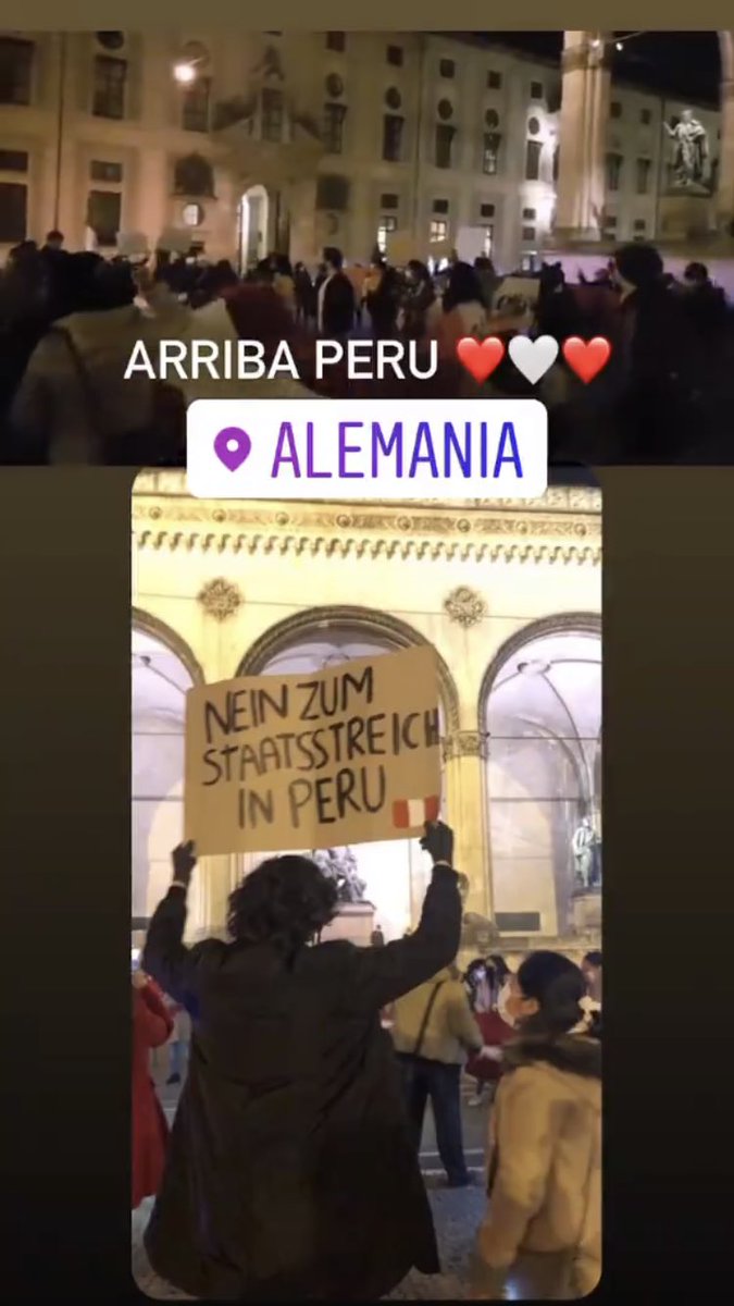 peruvian people from all around the world are protesting as well