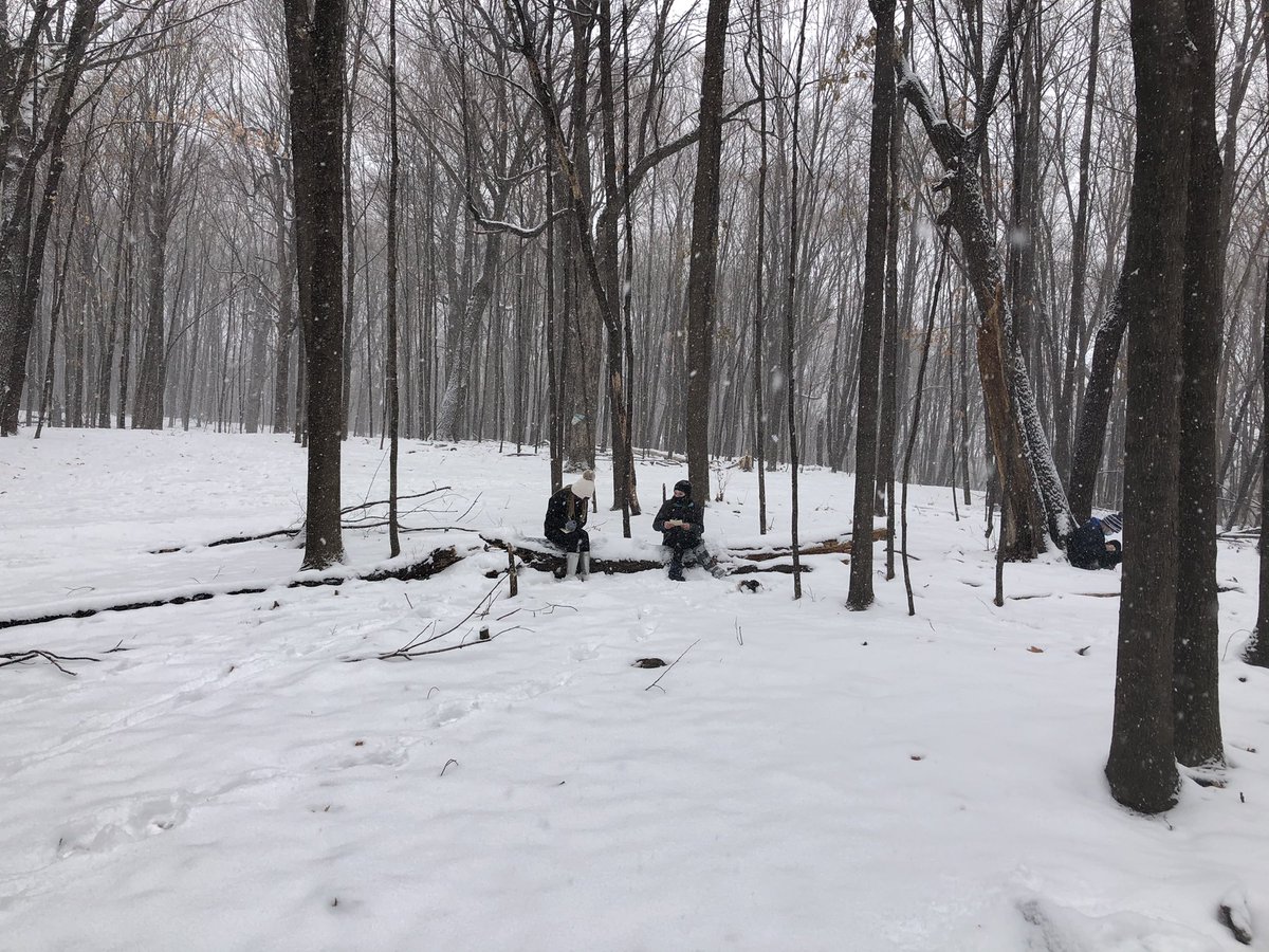 hintzePLS's tweet photo. Snowy sit-spots to practice writing our observations! @RiteintheRain paper works so good, the kids could write the whole time we were in the snow! ❄️🌨📝📒 We will compare and contrast our sit-spot observations from the fall! https://t.co/6euKTByZTA