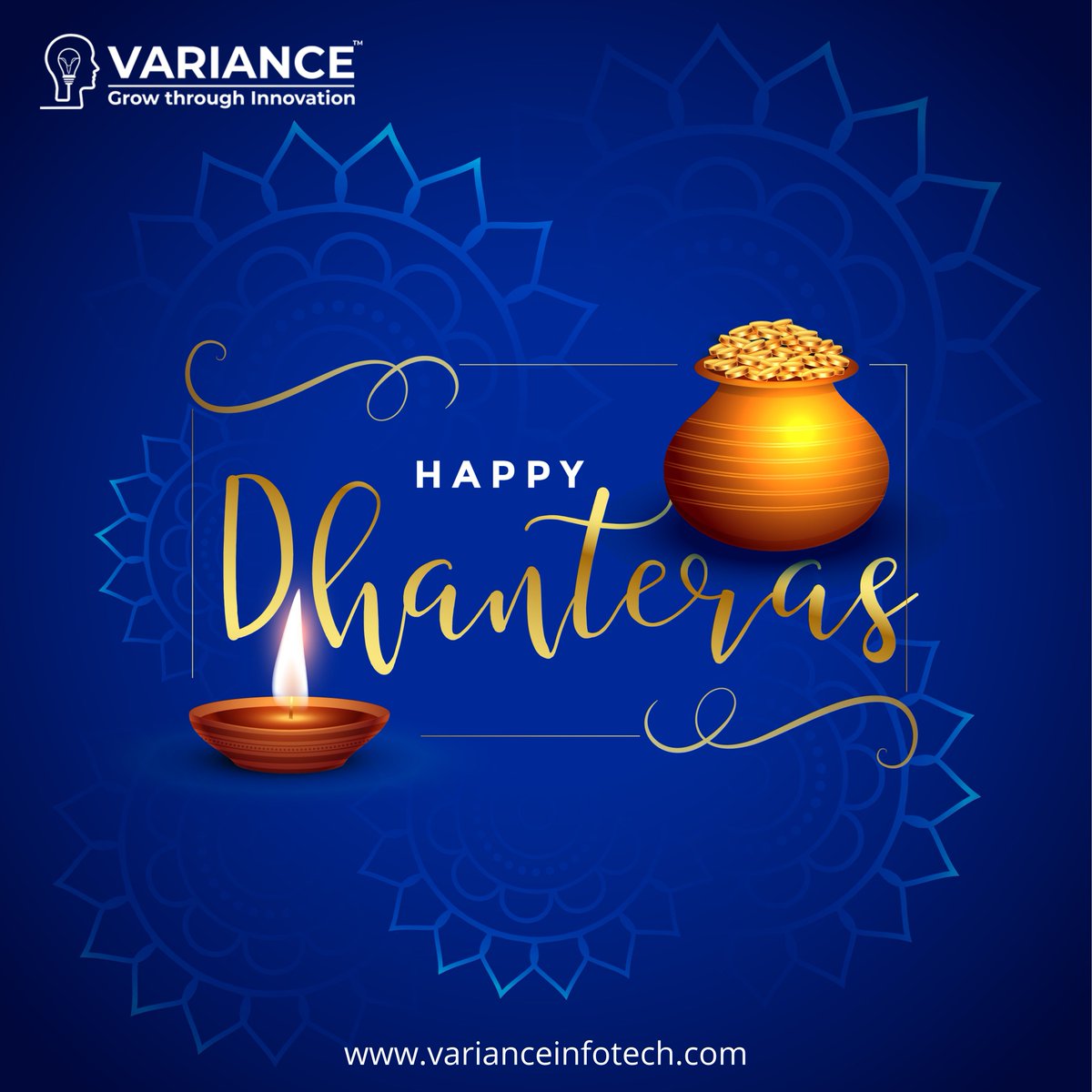 varianceinfo's tweet photo. Wish you all a very πππππ πππππππππ! with great joy and smile.
May the Dhanteras celebrations light up fresh hopes and bring in immense wealth and happiness to you and your family.
#VIPL #Varianceinfotech #HappyDhanteras #Dhanteras #Dhanteras2020 https://t.co/fcVugUuLwu
