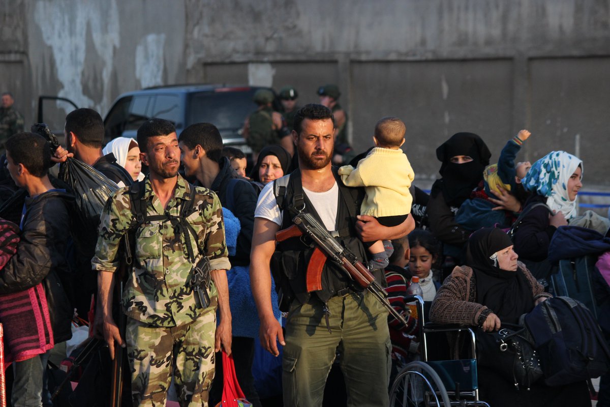 8. Some of the leaders even posed in the setting sun - one asking the fighters to take a baby fm family in the queue to put on his shoulders - while he had guns strapped to his chest - followed by pose for photographers.  #BBC  #CNN  #Channel4 are perceived as "friends" by Al Qaeda.