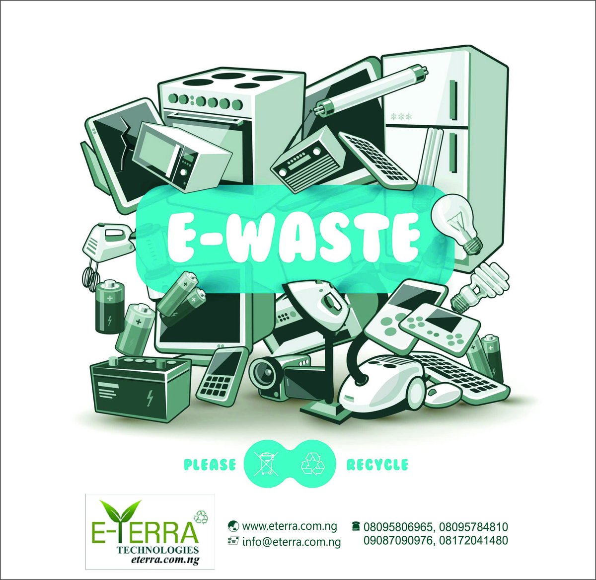 EterraTech's tweet photo. Hello, Have an amazing Friday.
Also remember that the improper storage or disposal of electronic waste (e-waste) is harmful to man. And we should do everything in our power to prevent the damages caused by these.
#Eterra2020 #GoGreenGoEterra @EwasteRelief @followlasg https://t.co/qAhezvbYfv