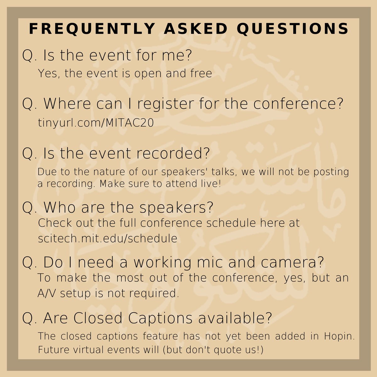 MITarabconf's tweet photo. Less than 24h until the conference! Reply below with your questions and we'll do our best answer them! https://t.co/cGkq0Zeq9i