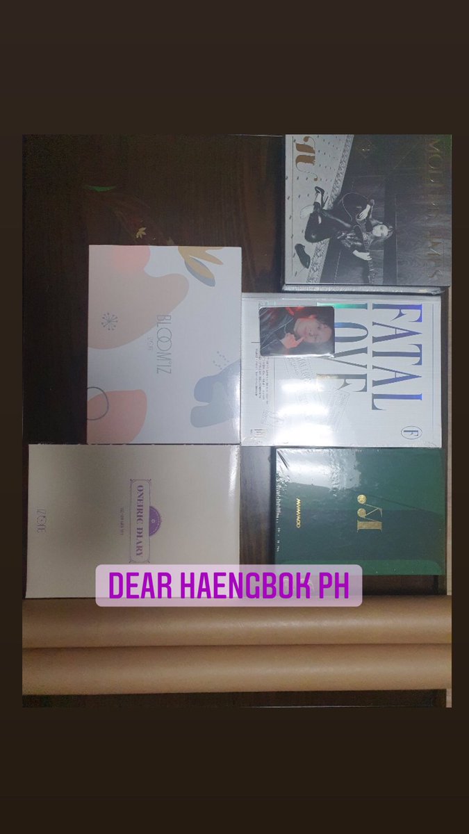 dearhaengbokph's tweet photo. Iz*one albums, Monsta X Fatal Love, Mamamoo Travel and IU Modern Times Special Album arrived at our KR address last week. Ready to ship to PH next week ❤️❤️

#HaengbokUpdates https://t.co/GQjnbJ4jeb
