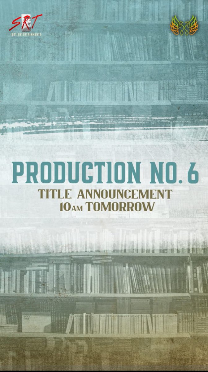 Unlocking the title of @SRTmovies #ProductionNo6 starring @IamKalyaanDhev tomorrow at 10 AM. 🔐

@itsRamTalluri @RamanaTeja9 @Desharaj12 @SRTmovies #RajaniTalluri #RaviChintala @Mahathi_Sagar @sureshragutu1