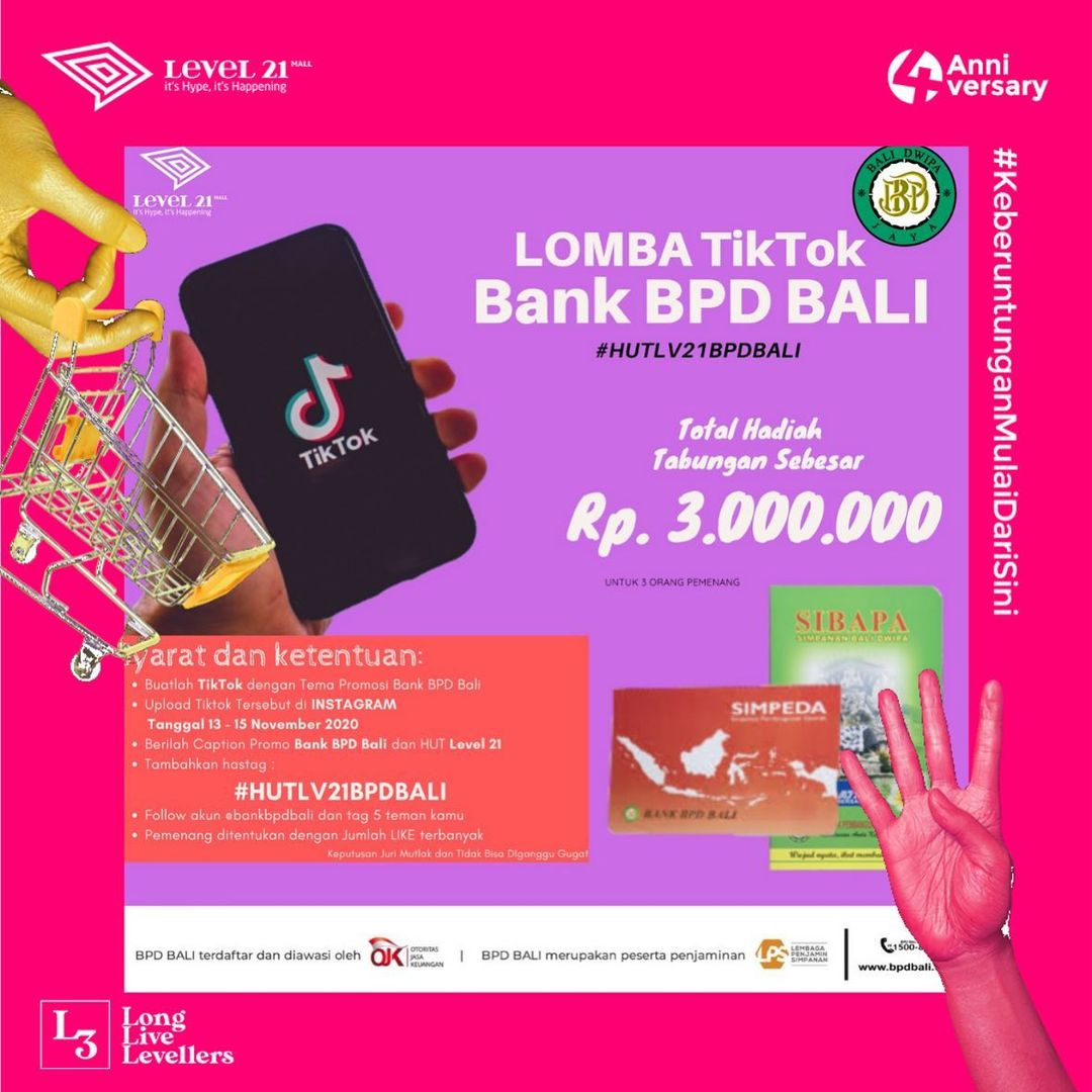 gotomalls's tweet photo. Marilah #BaliBangkit kembali! Bersama @level21_mall, hadiri berbagai event menarik untuk menggalakkan pariwisata lokal Bali.
Ada berbagai kompetisi berhadiah menarik juga! Kepoin!
Info🔎https://t.co/ClLuAYqXOv
-
#AyoGoToMalls #Denpasar #Bali
#Level21Mall #TheHeartofDenpasar https://t.co/7hLeabx8Yi