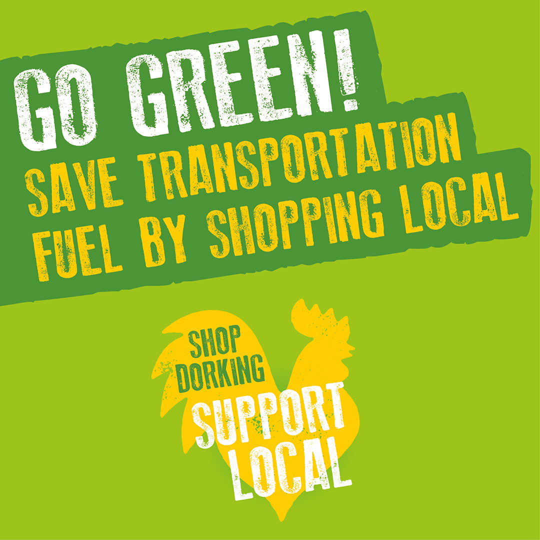 HelloDorking's tweet photo. GO GREEN! Did you know that shopping local is a more eco friendly way to shop? Supporting Dorking businesses is one way you can help minimise your carbon footprint!⁠ @visitsurrey @molevalleydc @SmallBizSatUK @britainsmallbiz @mvdcbusiness #ShopDorking #SupportLocal #HelloDorking https://t.co/6XI5OrPu18