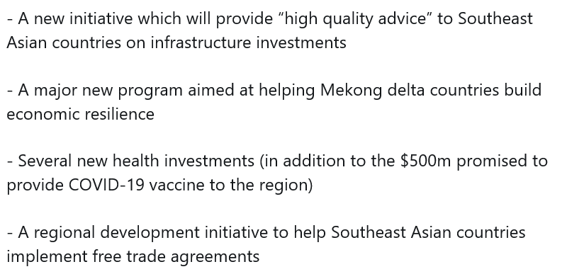 stephendziedzic's tweet photo. A Southeast Asia Step-up? The ASEAN-Australia meeting is being held tomorrow, and I'm told Morrison will make some substantial commitments. Don't have any $$$ figures yet, but will include the below initiatives https://t.co/PJQgQEsDfm
