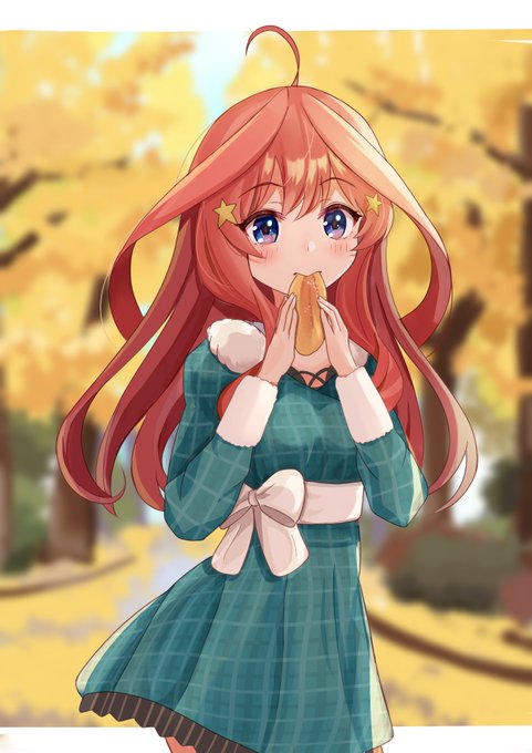 フェイさんがTwitterに投稿した中野五月(五等分の花嫁)のイラスト。