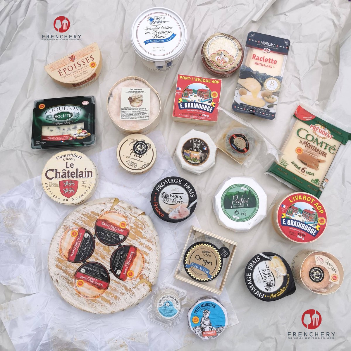 FrencheryFoods's tweet photo. 🆕 🇫🇷 🧀 New French Cheese Arrival: Crottin, Epoisses, #Langres, Livarot, Munster, Pérail, Pont L'Eveque, Raclette, #Reblochon, St Marcellin &amp; So Much More!
🔜 Next Free Delivery To San Francisco &amp; South Bay: Friday, November 13
https://t.co/qRyAqaMyJW
#cheeseboard #frenchcheese https://t.co/PynAL2Cfac