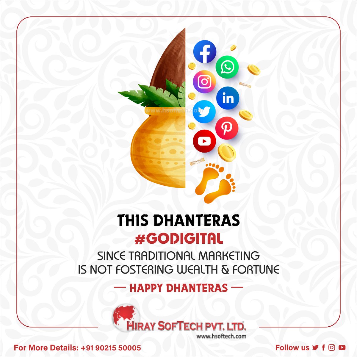 hiraysoftech's tweet photo. #hiraysoftech
“May the festival of Dhanteras brighten your life with eternal happiness, wealth and prosperity….
#happydhanteras #diwali #dhanteras #happydiwali #festival #dhanterasgift #indianfestival #dhanteraspuja #dhanteraswishes #celebrations #india #dhanterascelebration https://t.co/H5F3Rf4qKN