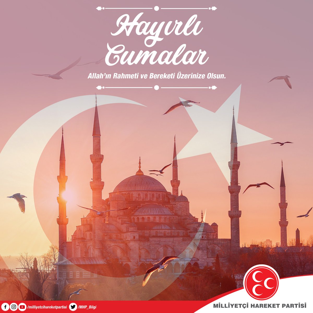 MHP_Bilgi's tweet photo. Allah'ın Selamı Rahmeti, Bereketi üzerimize olsun!
Cumamız Mübarek Olsun! Hayırlı Cumalar. https://t.co/dz9rJJsxVp