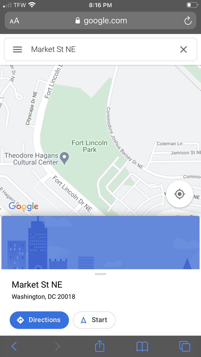 Market st in Washington DC runs into Fort Lincoln and 33rd... what’s west of that? What’s just up the road?