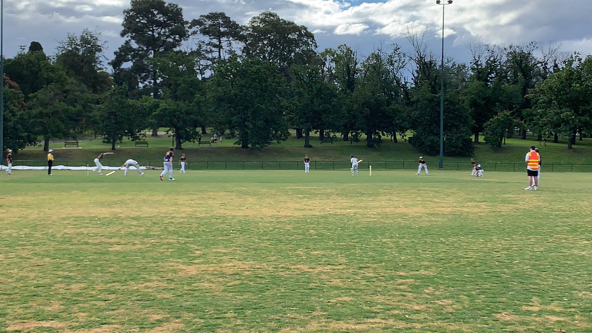 BCCCobras's tweet photo. 16As King Cobras won toss at St James Park Hawthorn. Holy Trinity batting. Inaugural game on turf for the Cobras ! https://t.co/NRErUCSlb7