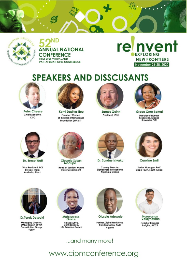 yemiPDG's tweet photo. Check out the array of Speakers at this year's  CIPM Conference. More loading....@enmichael @FaseunYemi @toluogunlesi @kabod_ajayi https://t.co/kxsCGLXalC