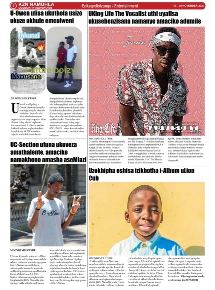 Nxtion_Rsa's tweet photo. Thanks to the KZN Community Newspaper, the dude on the News😤🔥, &amp; My Show Gonn be As Heavy😤💁🏾‍♂️, Take a Closer Look👀💯
#Nxtion🌍
#NewAgeMadness2020🔥
#KZNCommunityNewspaper📰 https://t.co/pDNWDaxxET