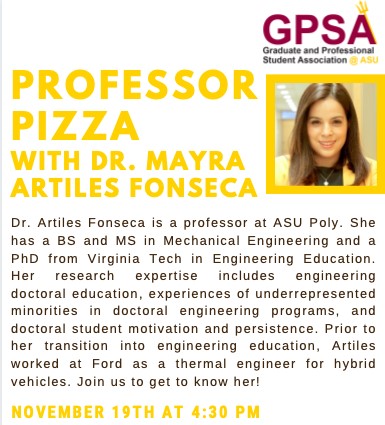 GPSAEngineering's tweet photo. FREE PIZZA --> Professor Pizza
Join us to learn more about Dr. Artiles Fonseca! And get coupons for free pizza to enjoy at your comfort in your place. 

When: November 19th at 4:30 PM
This event will be virtual via Zoom. 
Sign up here to reserve your spot: https://t.co/vrc0giR2bU https://t.co/TVTVlbFmJb