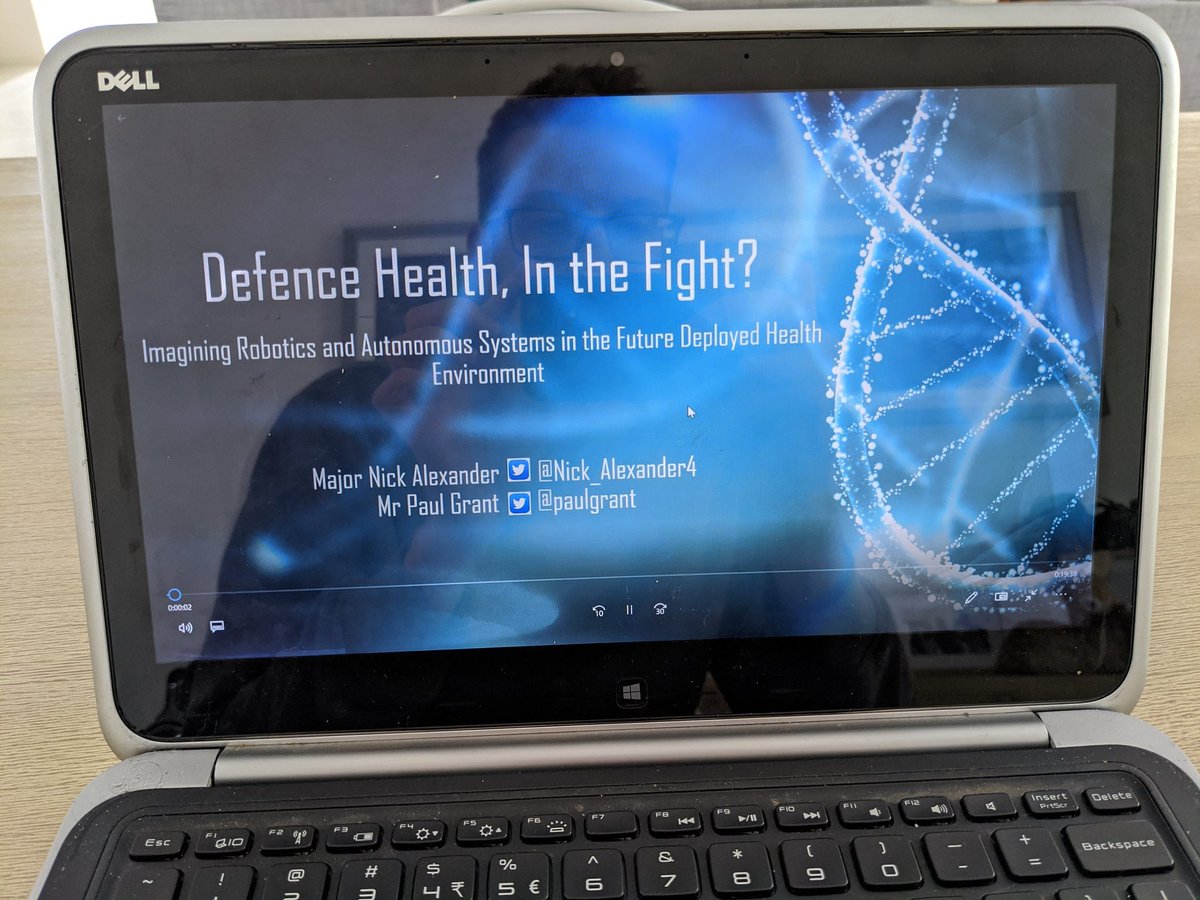 Nick_Alexander4's tweet photo. Our presentation is ready for launch at the @AMMASecretariat Virtual Conference 2020 in a bit over a week. How may #Robotics #AutonomousSystems, #AI and #ML alter the role of Defence Health in the near future #combathealth #futurehealth #AMMA2020 @paulgrant https://t.co/OLauPx7Vcf