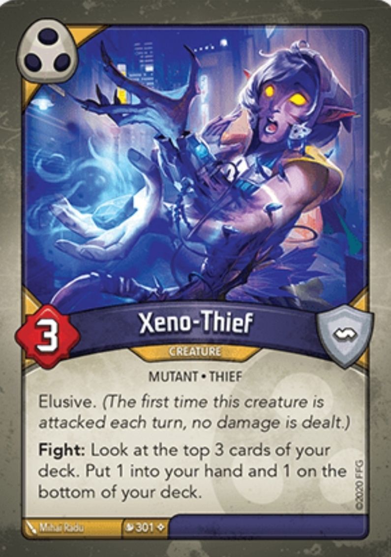 Quyznaro's tweet photo. Buenos días Crisol. La #CardoftheDay tiene poco poder para aprovechar su segunda habilidad. Se puede sacar jugo a otras cartas que cogen forma según el número de mutantes que tengas. #Keyforge #KeyforgeMassMutation #Shadows @ckmspain @FFGames @FFGames_ES @Asmodee_Spain https://t.co/dgWUMFhFDK