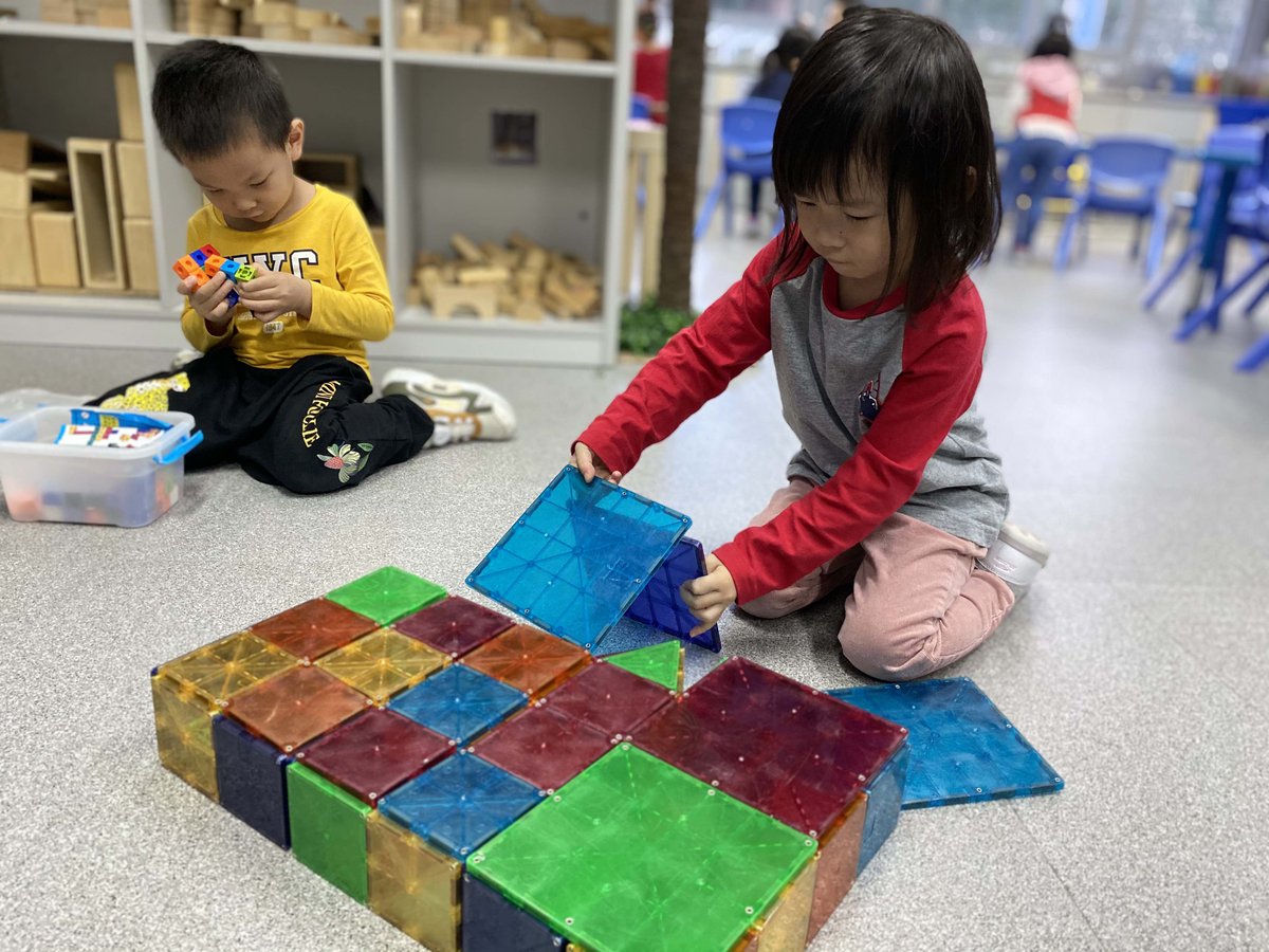 TLopukhin's tweet photo. Assessment and play go hand in hand in a PK classroom.  Here teachers use a leaf hunt to see who knows colors and numbers; who can stay on task for long periods of time while playing (look at those focused expressions!) and see how much a student can count.  #aisgz https://t.co/DvRGMoCUpl