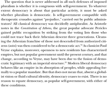 Unless you realize that it is perfectly sound to argue that anti-immigration policies are _more_ democratic.Ignore that open immigration was pursued by elites despite popular pushback. Oh, that’s why “anti-elitism” is anti-democratic. Hmm