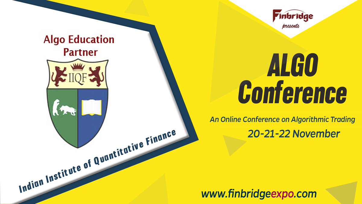 FinbridgeExpo's tweet image. We are happy 2 announce, IIQF as #Algo-Education Partner of #AlgoConference 2020. IIQF conducts #AlgoTrading courses that aim to produce industry-ready Algo Traders, who can join trading desks of various financial institutions or set up their own algo prop trading desks.