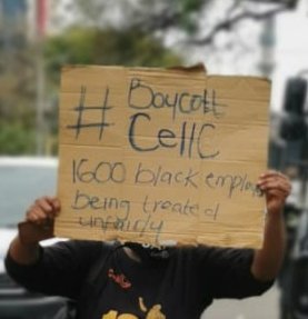 WhitestFox's tweet photo. #boycottcellc #changeyournetwork  whilst white bosses enjoy R24 million in bonuses. Employees shares are stolen. Propaganda internal emails. Black people exploited via labour brokers. White supremacy @EFFSouthAfrca_ @PAC_Gauteng  step in and help the Azanian child. @CellC https://t.co/tRYKFET29E