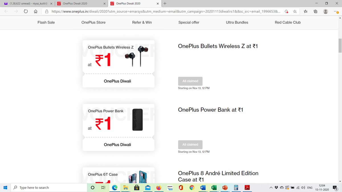 Niyazkutti's tweet image. At #Oneplus what you think)Why your faking the system in the name of Diwali offer ??Do you think you are so great as we Indians are fool. See at 12.00PMits not started and in another screen after 4 mins status just changed  All claimed from Not Started  #oneplusfak #Oneplusfraud