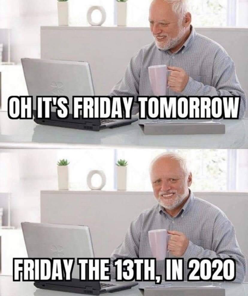 PtMonthly's tweet photo. Thank god it’s Friday 13th 2020 said no one ever! 🤣⁣
⁣
Hang tight help is coming the December issue of @PtMonthly will dropping soon. 💪🏼⁣
⁣
In the meantime you can download all our back issues for free from https://t.co/Pq9bLdMmQW⁣
⁣
#friday13th #tgif #ptmonthly #fitness https://t.co/kgZbE4XaAA