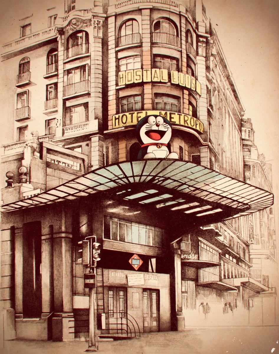 ollorens's tweet photo. ¡Qué ganas de volver a la normalidad!!! #madrid #doraemon https://t.co/Pmc0LobPNj