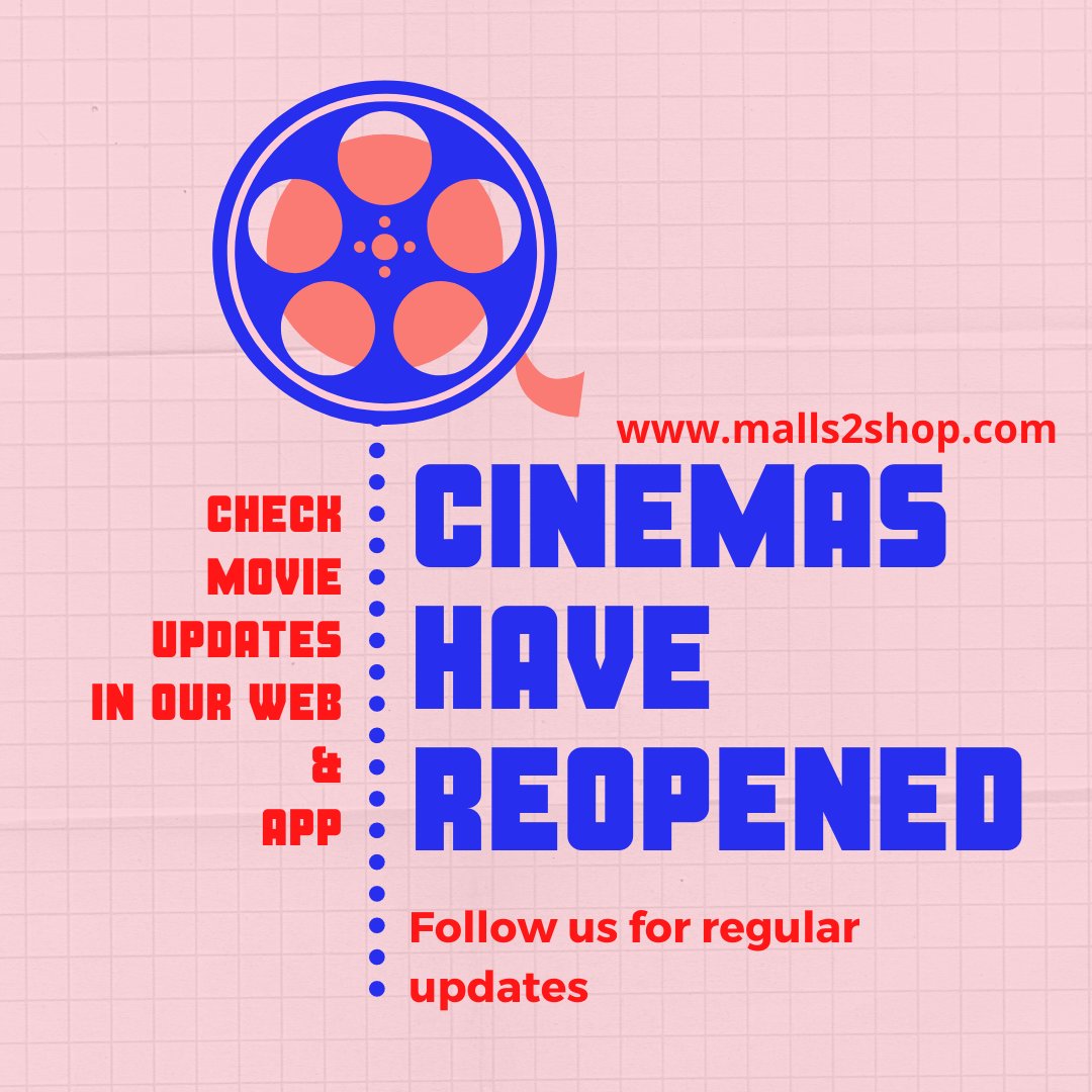 malls2shop's tweet photo. Cinemas have Reopened, Check https://t.co/5MAYCx4cmn for regular updates.
Relax, Enjoy, Have fun watching movies in your favorite theater.
#malls #inox #prozone #cinemas #movies #retail #indiamalls
https://t.co/NFz30keiuT https://t.co/fLhBUuELsD