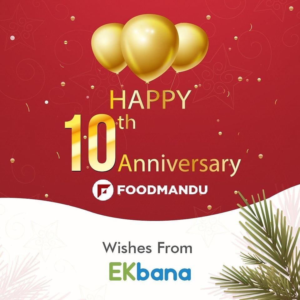 ekbanas's tweet photo. Congratulations for your 10th Anniversary @foodmandu 🎉 https://t.co/oXmoQvsmus