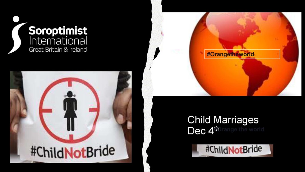 UNICEF declares child marriage as a form of violence against a child. Soroptimists will fight against this violation.
Join us
#16daysofactivism when we #Orangetheworld
unicef.org 
#GenerationEquality. <a href="/UN_Women/">UN Women</a> @SIGBI1