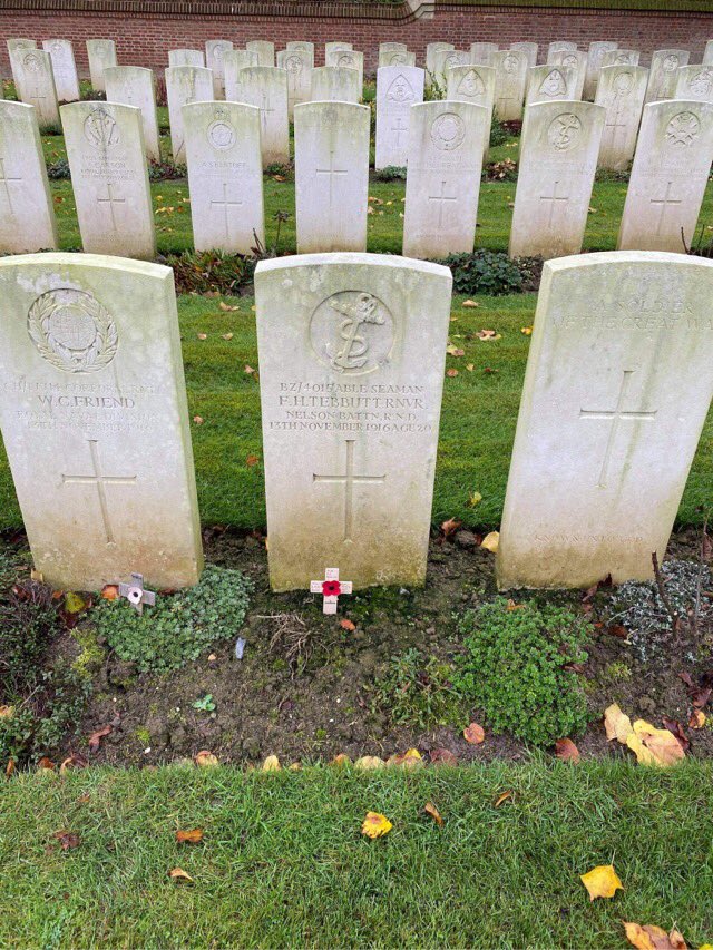 I am lucky that someone I know was able to visit him today. A cross placed.