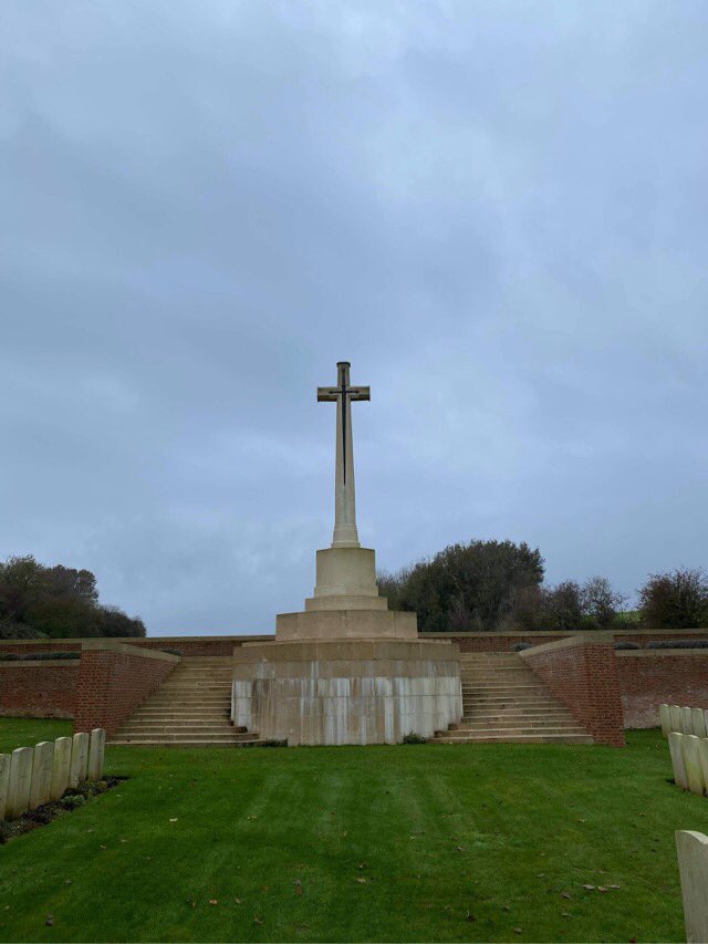 I am lucky that someone I know was able to visit him today. A cross placed.